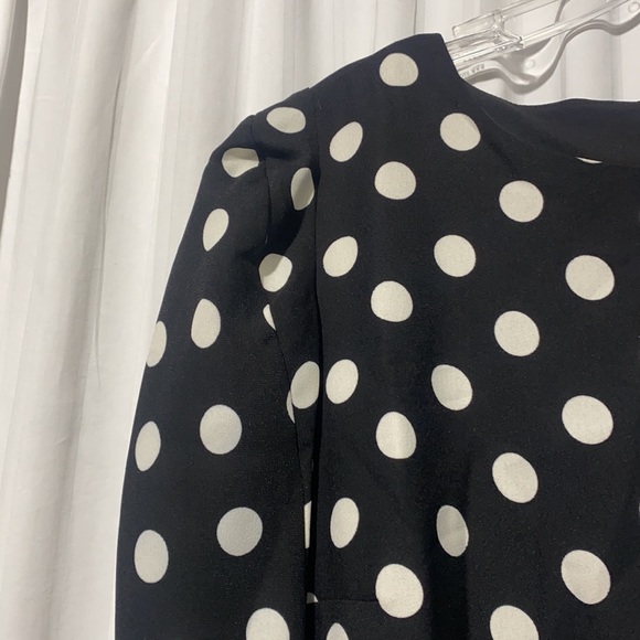 Vince Camuto Black and White Polka Dot Dress - Picture 3 of 4